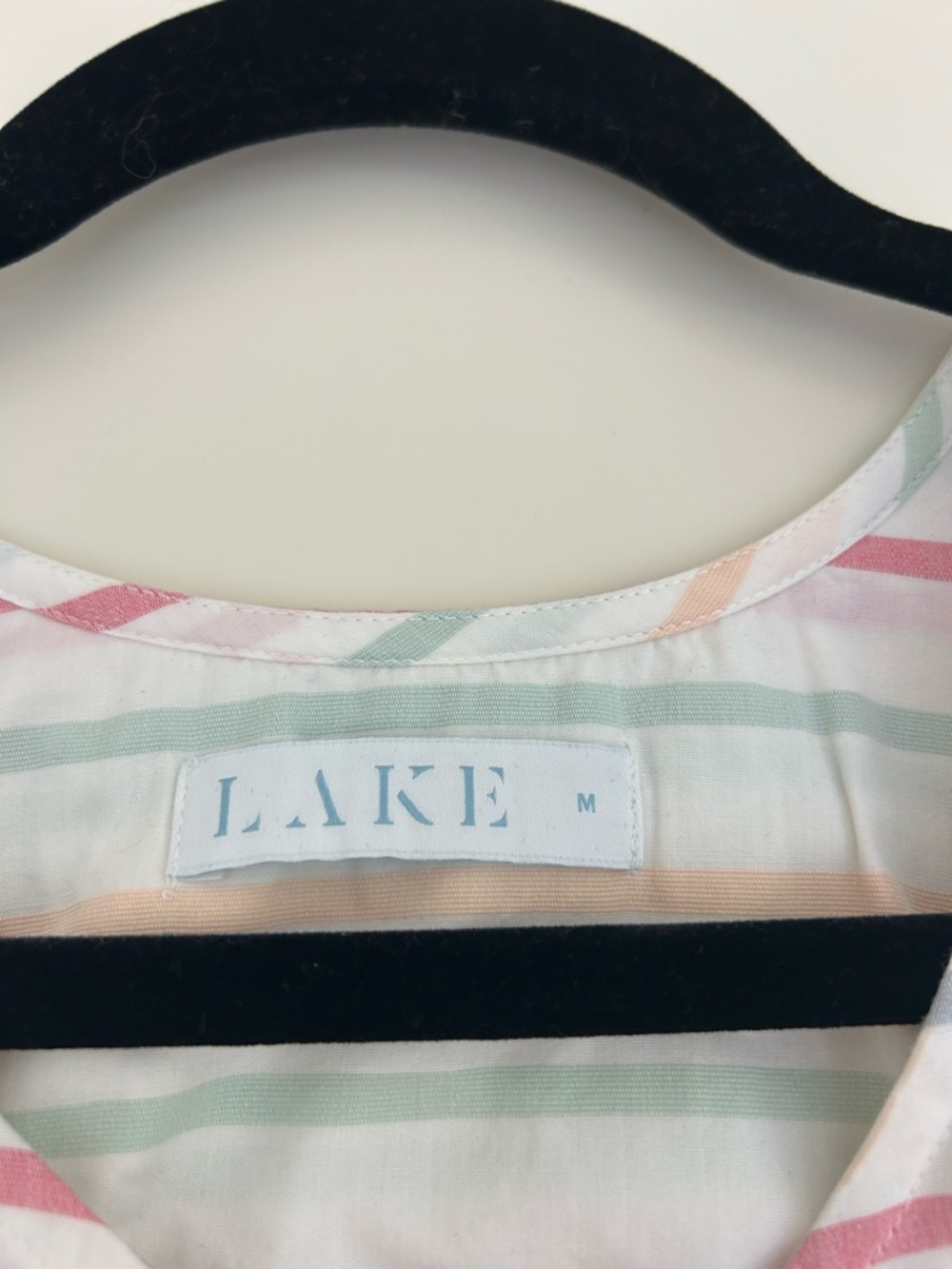 LAKE Striped Pastel Short Sleeve Mini Dress - Picture 3 of 3